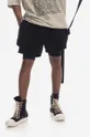černá Bavlněné šortky Rick Owens Pánský
