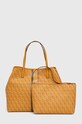 Torbica Guess Imitacija zrnatega usnja rumena HWSV69.95270