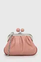 ροζ Δερμάτινη τσάντα ώμου Weekend Max Mara Γυναικεία