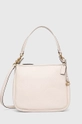 beige Coach borsa a mano in pelle Cary Shoulder Donna