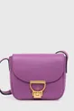 vijolična Usnjena torbica Coccinelle Ženski