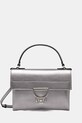 Coccinelle geantă de piele Arlettis uni argintiu E1.MD5.19.03.01
