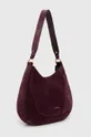 Замшевая сумочка Coccinelle фиолетовой