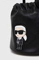 Kožna torba Karl Lagerfeld crna 230W3043