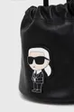 čierna Kožená kabelka Karl Lagerfeld