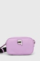 Torba Karl Lagerfeld natpis ljubičasta 230W3050