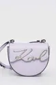 fialová Kožená kabelka Karl Lagerfeld Dámsky