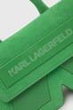 Замшевая сумочка Karl Lagerfeld зелёный 230W3176