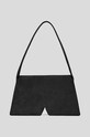 Semišová kabelka Karl Lagerfeld čierna 230W3177