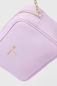 Kožená kabelka Patrizia Pepe fialová CB0071.L001