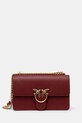 Pinko torebka skórzana skóra licowa bordowy 100941.A0F1