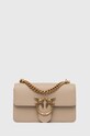 Pinko torebka skórzana skóra licowa beżowy 100074.A0F1