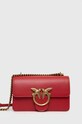 Pinko poșetă de piele uni rosu 100074.A0F1