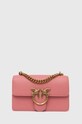 Kožená kabelka Pinko usňová koža ružová 100074.A0F1
