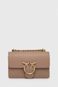 Pinko poșetă de piele uni bej 100074.A0F1