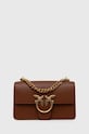 Pinko torebka skórzana skóra licowa brązowy 100074.A0F1