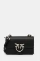 Pinko borsa a mano in pelle pelle fiore nero 100074.A0F1