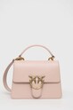Кожена чанта Pinko гладка кожа розов 100071.A0F1