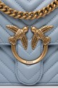 Pinko borsa a mano in pelle blu 100941.A0GK