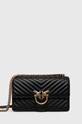 Кожаная сумочка Pinko аппликация чёрный 100941.A0GK