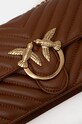 Pinko poșetă de piele maro 100074.A0GK