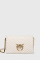 Кожена чанта Pinko гладка кожа бял 100063.A0GK