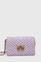 Pinko torebka skórzana skóra licowa fioletowy 100063.A0GK