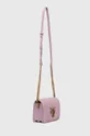 Кожаная сумочка Pinko розовый