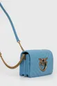 Кожаная сумочка Pinko голубой