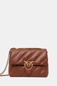 Кожена чанта Pinko гладка кожа кафяв 100037.A0F2
