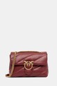 Kožená kabelka Pinko usňová koža burgundské 100038.A0F2