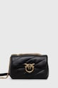 Pinko poseta de piele nu incape in A4 negru 100038.A0F2