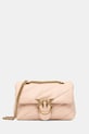 Pinko poșetă de piele uni roz 100039.A0F2