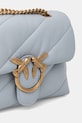Pinko borsa a mano in pelle blu 100039.A0F2