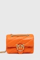 Pinko torebka skórzana skóra licowa pomarańczowy 100039.A0F2
