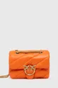 oranžna Usnjena torbica Pinko Ženski