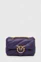Pinko borsa a mano in pelle pelle fiore violetto 100039.A0F2