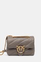 Шкіряна сумочка Pinko лицьова шкіра сірий 100039.A0F2