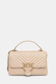 Pinko poșetă de piele uni bej 100043.A0GK