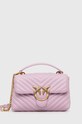 Pinko torebka skórzana skóra licowa różowy 100044.A0GK