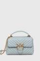 Pinko torebka skórzana skóra licowa niebieski 100044.A0GK