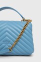 Accesorii Pinko poseta de piele 100044.A0GK albastru