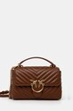 Kožená kabelka Pinko hnedá 100044.A0GK