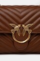 Kožená kabelka Pinko hnedá 100044.A0GK