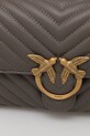 Pinko poșetă de piele gri 100044.A0GK