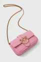 ružová Kožená kabelka Pinko