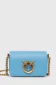 μπλε Δερμάτινη τσάντα Pinko Γυναικεία