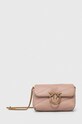 Δερμάτινη τσάντα Pinko λείο δέρμα ροζ 100041.A0F2