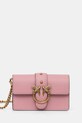 Kožená kabelka Pinko usňová koža ružová 100064.A0F1