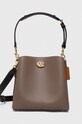 Кожаная сумочка Coach Willow кожа коричневый C3766